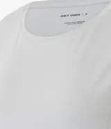 Remera deportiva Get Over de microfibra texturizada color rojo, con mangas cortas, cuello redondo y corte holgado.