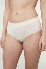 Culotte color piel de microfibra sin costuras, tiro bajo.