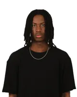 Cadena de plata 925 de eslabones tipo snake, color plateado.