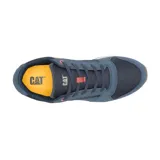 Championes Caterpillar modelo Ventura de estilo casual, confeccionados en una combinación de ante y malla. Presentan un diseño en tonos azul marino con detalles en rojo y una suela de goma con entresuela de EVA.