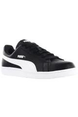 Championes deportivos Puma Up para hombre, de color blanco con la característica franja lateral en negro y el logo de la marca en el lateral y la lengüeta.