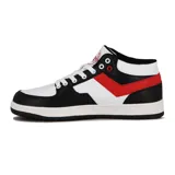 Championes de media caña Pony City Wings, color negro con detalles en blanco y rojo.