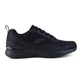 Championes deportivos Skechers Skech-Air Dynamight, color negro, con cordones, capellada de malla y material sintético, plantilla de espuma viscoelástica acolchada y entresuela con cámara de aire Skech-Air.