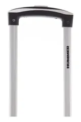 Valija carry on de diseño rígido y color gris, con ruedas dobles spinner 360 grados desmontables, candado incorporado y sistema de sujeción interno.