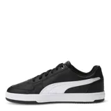 Championes Puma Caven 2.0 blancos con detalles en negro y dorado, con cordones y logo de la marca en el lateral.