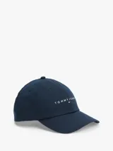 Gorra de béisbol Tommy Jeans de cinco paneles, confeccionada en algodón, con ojales de ventilación y logo de la marca bordado en el frente.