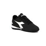 Championes de fútbol Diadora Futbol 5 Striker Ii Tf Teen, color negro con detalles en blanco.