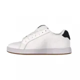 Championes urbanos Etnies modelo Fader, color blanco con detalles en azul marino y suela marrón.