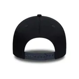 Gorra negra de béisbol New Era 9Forty con el logo de los Florida Marlins bordado en el frente y el logo de New Era bordado en el lateral.