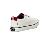 Championes urbanos Blue Sea modelo Spinaker para mujer, color blanco con detalles en azul y rojo.