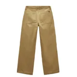 Pantalón cargo de lona color arena, corte ancho, con bolsillos delanteros, traseros y laterales con solapa.