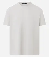 Remera masculina Marfinno de corte slim, color negro, con cuello redondo, manga corta y tejido texturizado.