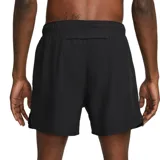 Short de running negro con cintura elástica y logo reflectivo en la pierna derecha.