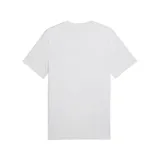 Remera Puma de manga corta color gris melange, con cuello redondo y estampado gráfico frontal con las inscripciones "Puma Sportswear" y "Est. 1948" junto al logo de la marca en rojo.
