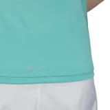 Remera deportiva Adidas de hombre color celeste, de corte clásico y mangas cortas. Presenta el logo de Adidas estampado en la manga y en el ruedo.