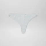 Pack de dos braguitas brasileñas color beige con borde de puntilla.