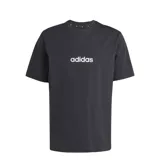 Remera Adidas de hombre, color negro con logo Adidas en blanco en el centro del pecho.