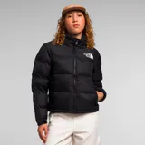 Campera puffer negra The North Face 700 Nuptse de corte regular.