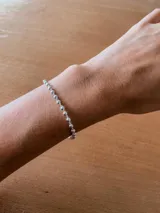 Pulsera de plata 925 con bolitas.