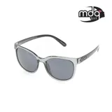 Lentes de sol MDQ modelo Giza, con montura gris transparente y lentes grises.