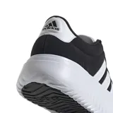 Championes adidas modelo Grand Court Platform, de diseño urbano con plataforma elevada. Presentan una capellada de color negro con las icónicas tres tiras laterales en blanco y suela de goma blanca con relieve.
