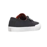 Zapatillas urbanas Etnies Jameson Vulc LS, color gris oscuro, con interior naranja y suela blanca.