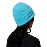 Gorro de polar celeste Columbia Fast Trek II, de doble capa, con costuras visibles y logo bordado al tono.