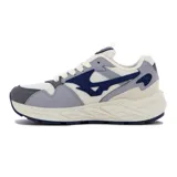 Championes deportivos de hombre, modelo Seul, con diseño retro/lifestyle. Combinación de colores blanco, gris claro, gris oscuro y azul marino. Presentan paneles superpuestos de gamuza y malla, con un logo lateral grande en azul marino y la palabra "Austral" bordada en el lateral. La suela es gruesa y texturizada en tono crema/blanco roto, con una suela exterior de goma azul marino.