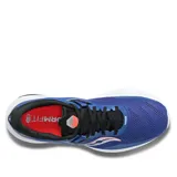Championes Saucony Guide 15 color azul con detalles en plateado y coral.