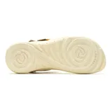 Sandalias Merrell District 4 Backstrap para mujer, color beige con tiras cruzadas y ajuste de velcro.