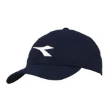 Gorra azul marino con logo bordado en blanco.