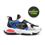 Championes deportivos American Sport con detalles en negro, azul, blanco y rojo.