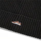 Gorro de lana negro con logo de zapatilla Puma bordado en el frente.