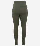 Legging deportivo de tiro alto con cintura texturizada, confeccionado en poliamida y elastano. Presenta un diseño ajustado al cuerpo con largo hasta el tobillo.