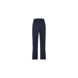 Pantalón deportivo Palm Angels de color azul marino, de corte recto, con cintura elástica y bolsillos laterales con cierre. Presenta detalles de costuras frontales a lo largo de las piernas y el logotipo de la marca impreso.