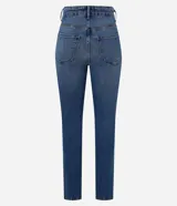 Pantalón de jean de corte recto con tiro medio.