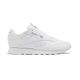 Championes Reebok Classic Leather blancos, de estilo casual y deportivo, con detalles en rojo y azul.