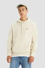 Buzo con capucha Levi's de corte estándar, confeccionado en algodón, con bolsillo tipo canguro frontal y logo pequeño bordado en el pecho.