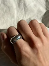 Anillo bombé de plata 925 hecho a mano. Se realiza por pedido a medida, con una demora de 21 días.
