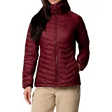 Chaqueta híbrida para mujer, diseñada con paneles acolchados en el frente y la espalda, y paneles laterales elásticos para mayor movilidad. Cuenta con cierre frontal completo, capucha integrada, bolsillos laterales con cierre y protección en la barbilla.