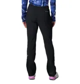 Pantalón de senderismo Columbia modelo Vast Canyon, de color negro, corte de tiro alto con cintura parcialmente elástica y cinturón integrado. Incorpora tecnologías Omni-Heat Infinity y Omni-Shield para repeler líquidos y retener el calor corporal, con rodillas articuladas y bolsillos con cremallera.