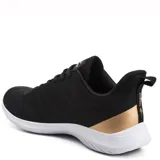 Championes Topper Liss Wns, color negro con detalles cobrizos y suela blanca.