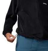 Campera de forro polar Columbia modelo Benton Springs, color negro, con cuello alto, cierre frontal completo, bolsillos laterales con cierre y puños elásticos.