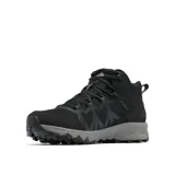 Zapatillas de trekking Columbia Peakfreak II Mid, color negro con suela gris. Cuenta con tecnología OutDry™ que bloquea la humedad, sistema Navic Fit™ para mayor estabilidad, entresuela TechLite+™ para amortiguación y suela Adapt Trax™ para tracción en cualquier terreno.