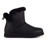 Bota corta Skechers Keepsakes 2.0 - Snowfall color negro, con parte superior de microfibra suave y forro de piel sintética. Cuenta con plantilla Warm Tech Memory Foam y suela de goma flexible.