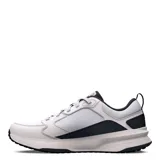 Championes deportivos Under Armour modelo Charged Edge, color negro con detalles en blanco y gris. Presentan una parte superior de malla con superposiciones de cuero y material sintético, entresuela Charged Cushioning de espuma moldeada y suela de goma resistente.