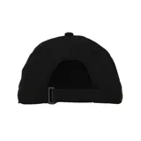 Gorra negra con logo de Diadora bordado en blanco en el frente.