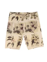 Bermuda de hombre color beige con estampado floral.