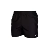 Short de baño negro con logo de Nike en blanco en la pierna derecha.