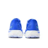 Championes de running New Balance modelo 860, color azul con logo plateado y suela blanca con detalles en celeste.